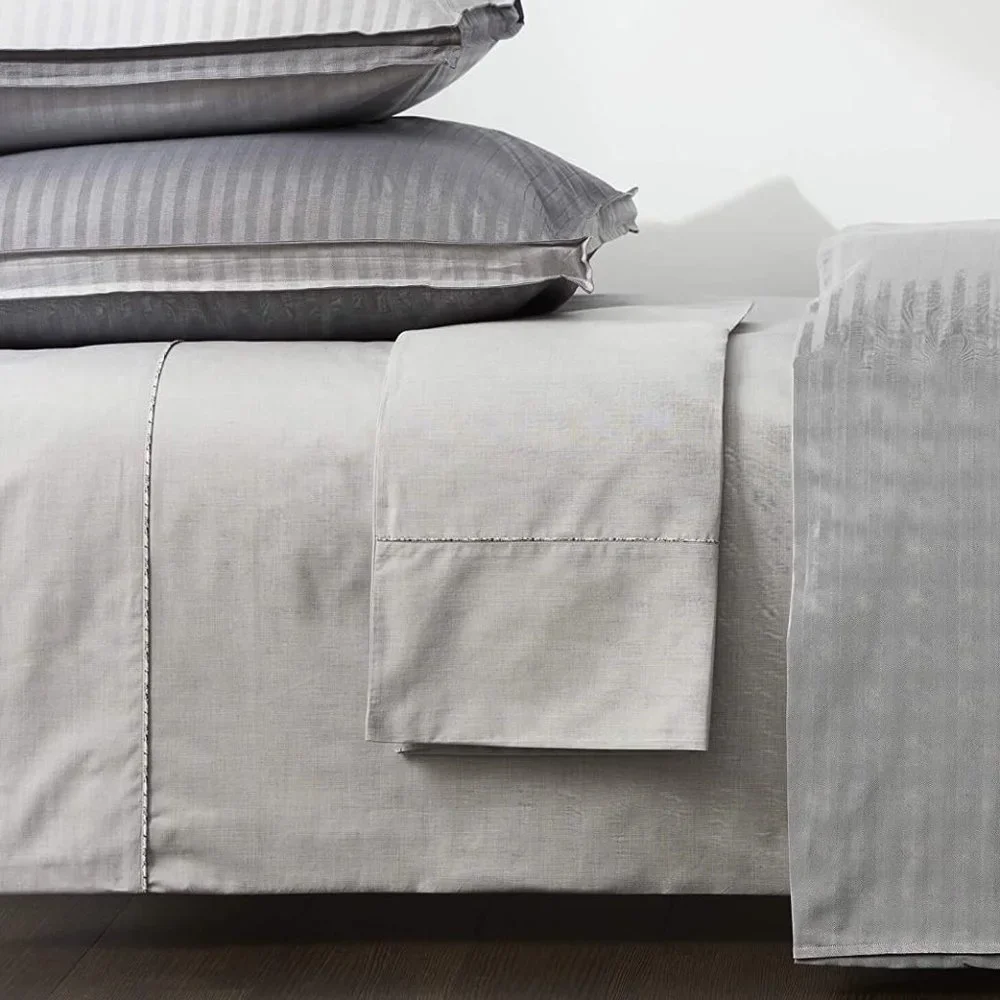 Robert Graham Flat Sheet Queen Charcoal Gray SHEET ONLY 360 Thread Count $175